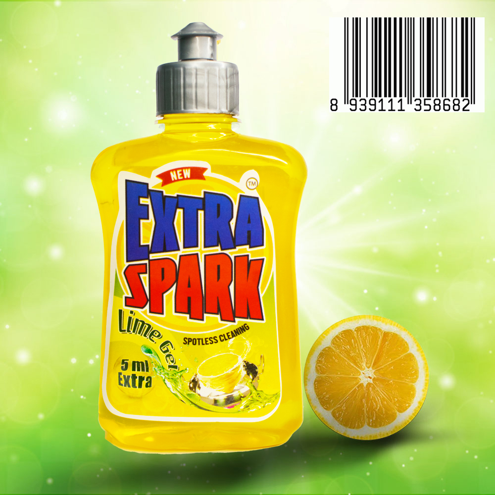 New Extra Spark Liquid Dish Wash Lime Gel